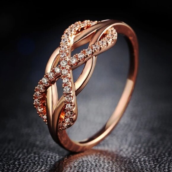 New Infinity Rose Gold Plating Ring